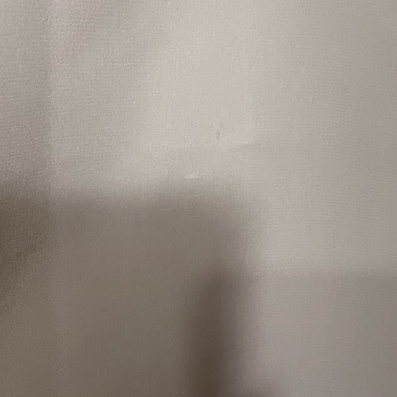 Vince Cream 100% Silk Top with Blue Trim Size Small - Boxy Fit - Picture 5 of 12